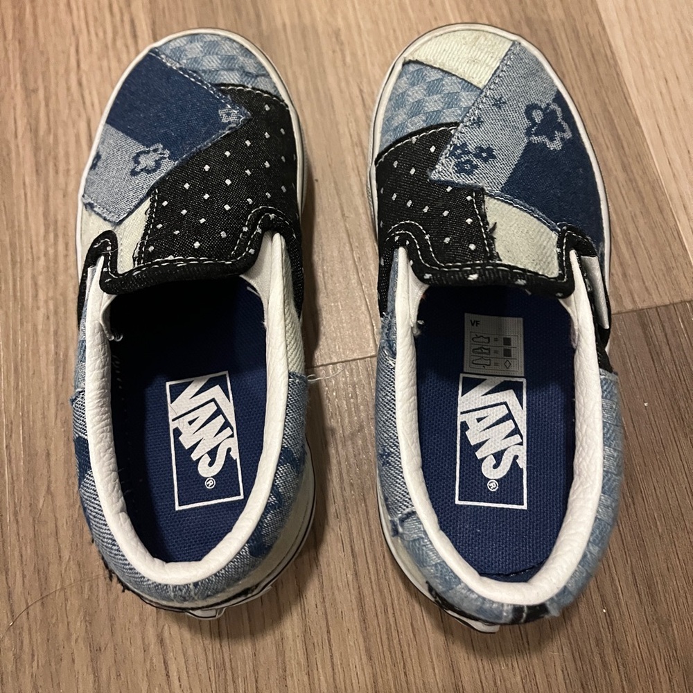 Kids Classic Slip-On Denim Patchwork from Vans